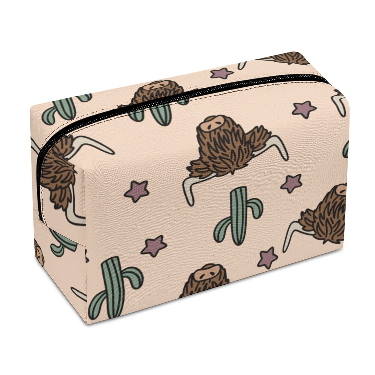 Highland Cactus Stars PU Cosmetic Bag
