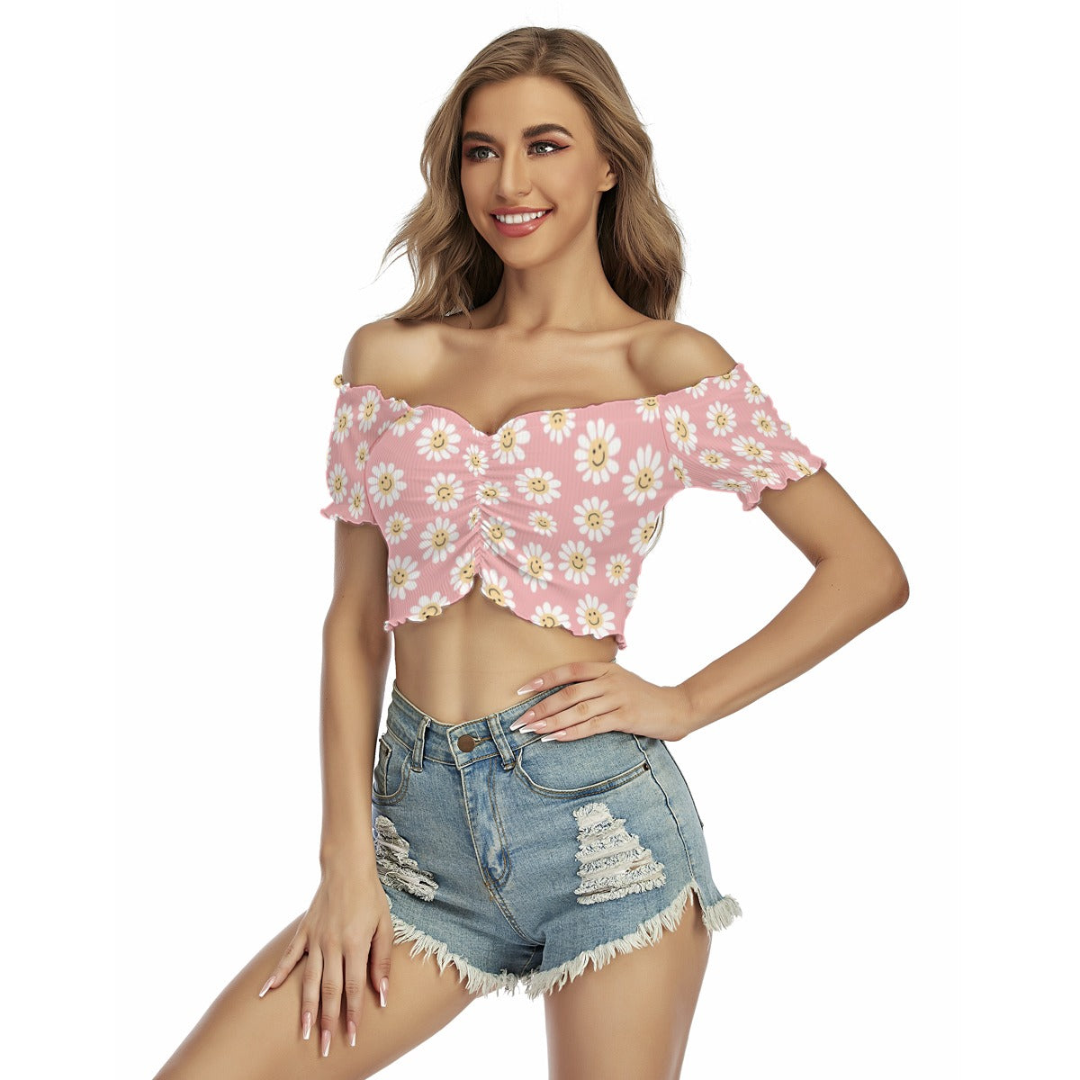 Pink Daisy's One-shoulder Off
