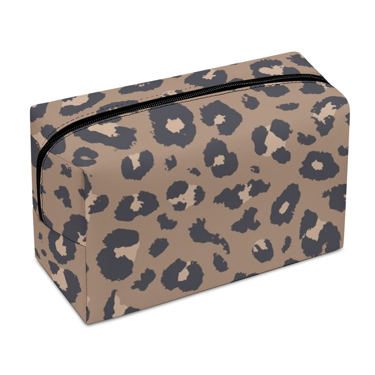 Vintage Leopard PU Cosmetic Bag