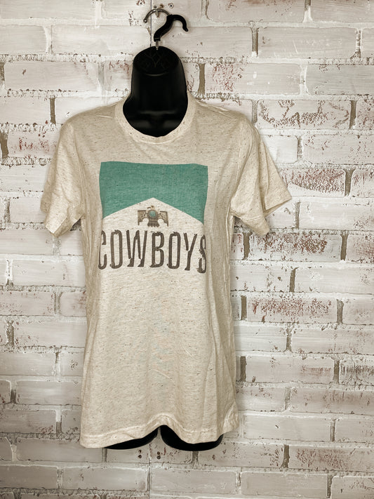 Turquoise Cigarette Cowboys Graphic Tee