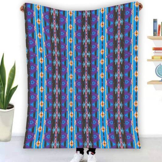 90's Aztec Single-Side Flannel Blanket