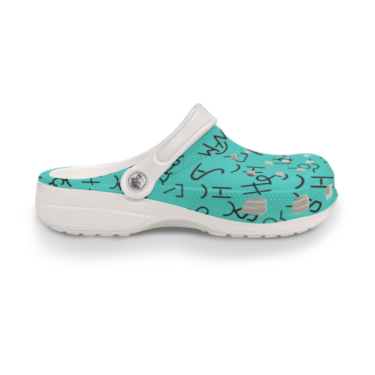 PRE ORDER Turquoise w/ Black Branded Women's Classic Clogs