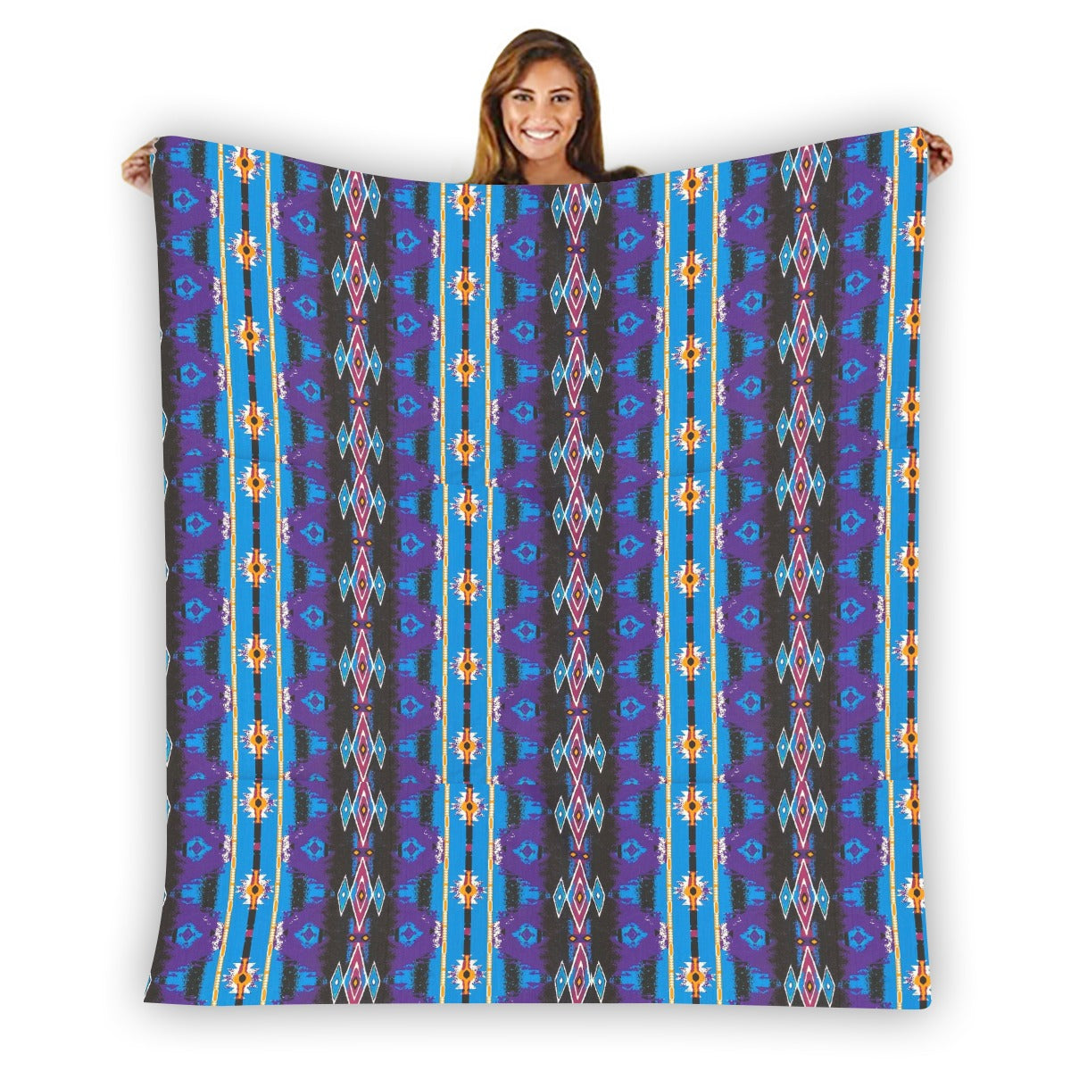 90's Aztec Single-Side Flannel Blanket