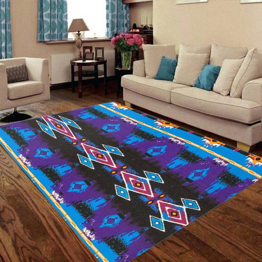90's Aztec Foldable Rectangular Floor Mat