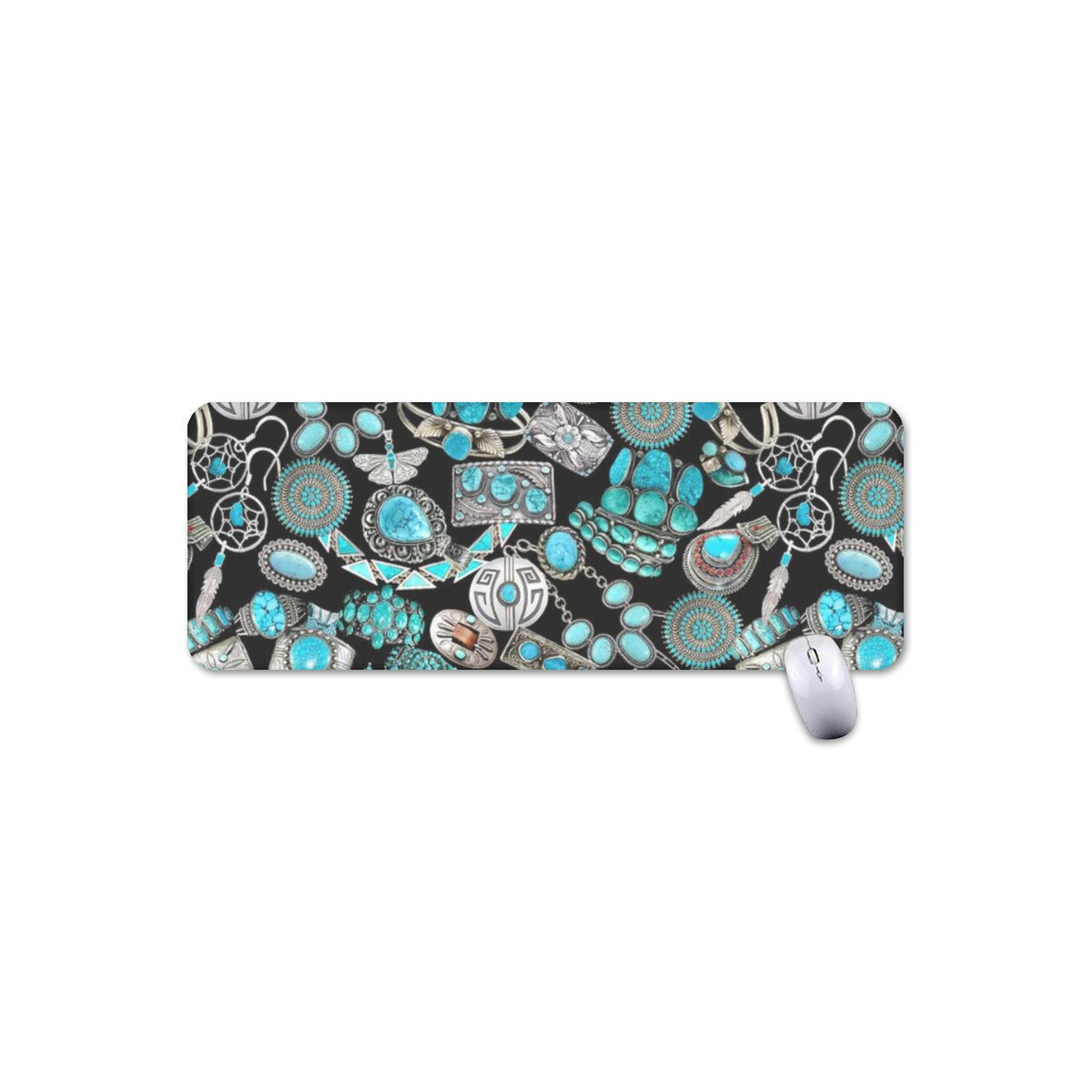 Turquoise Lovers Mouse Pad Plus Size