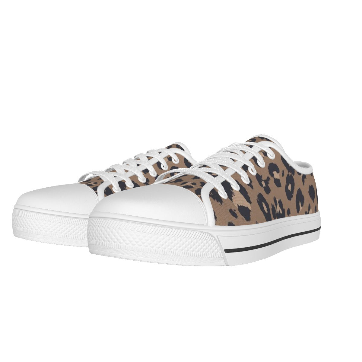 Vintage Leopard White Sole Canvas Shoes