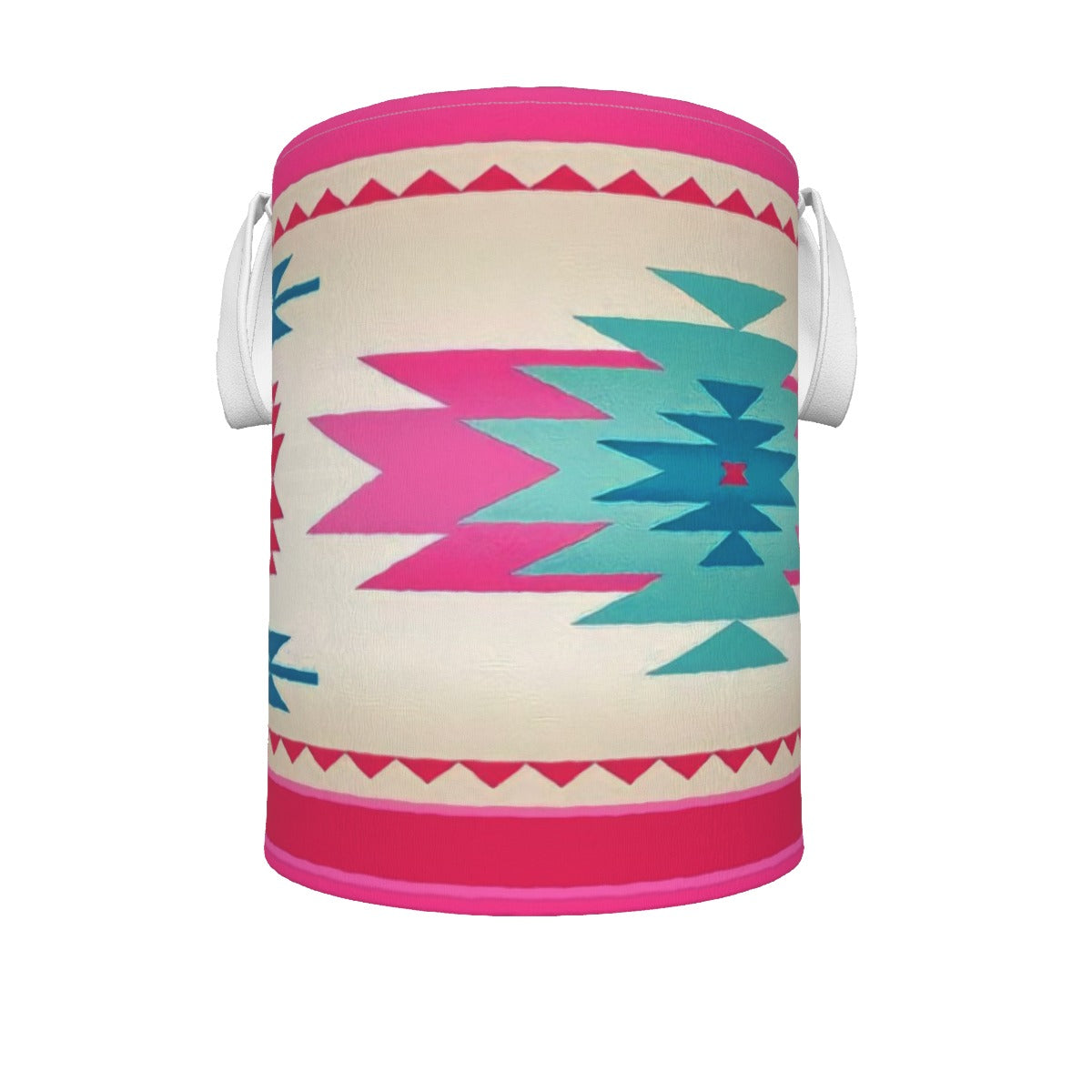 Pink Aztec Foldable Laundry Basket