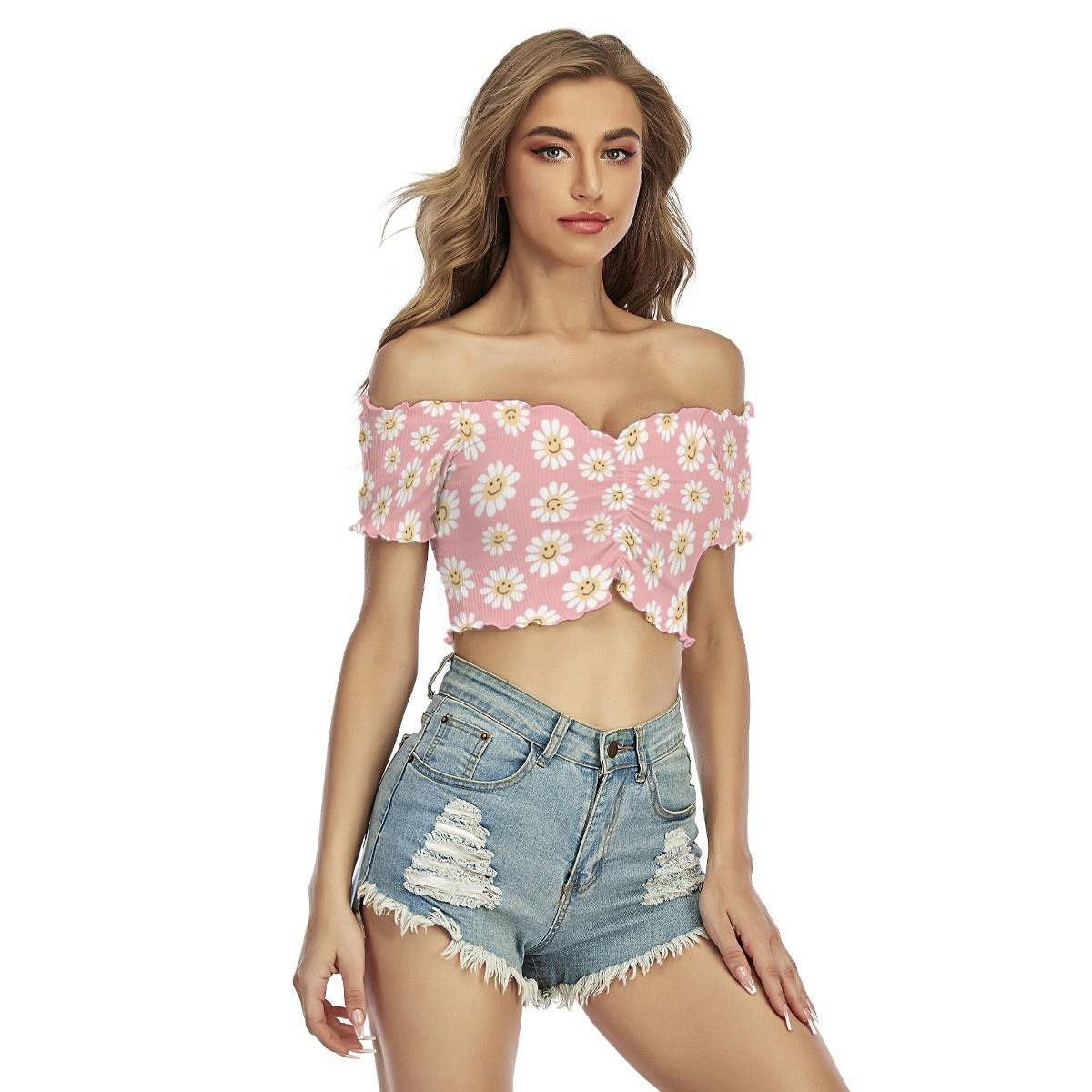 Pink Daisy's One-shoulder Off
