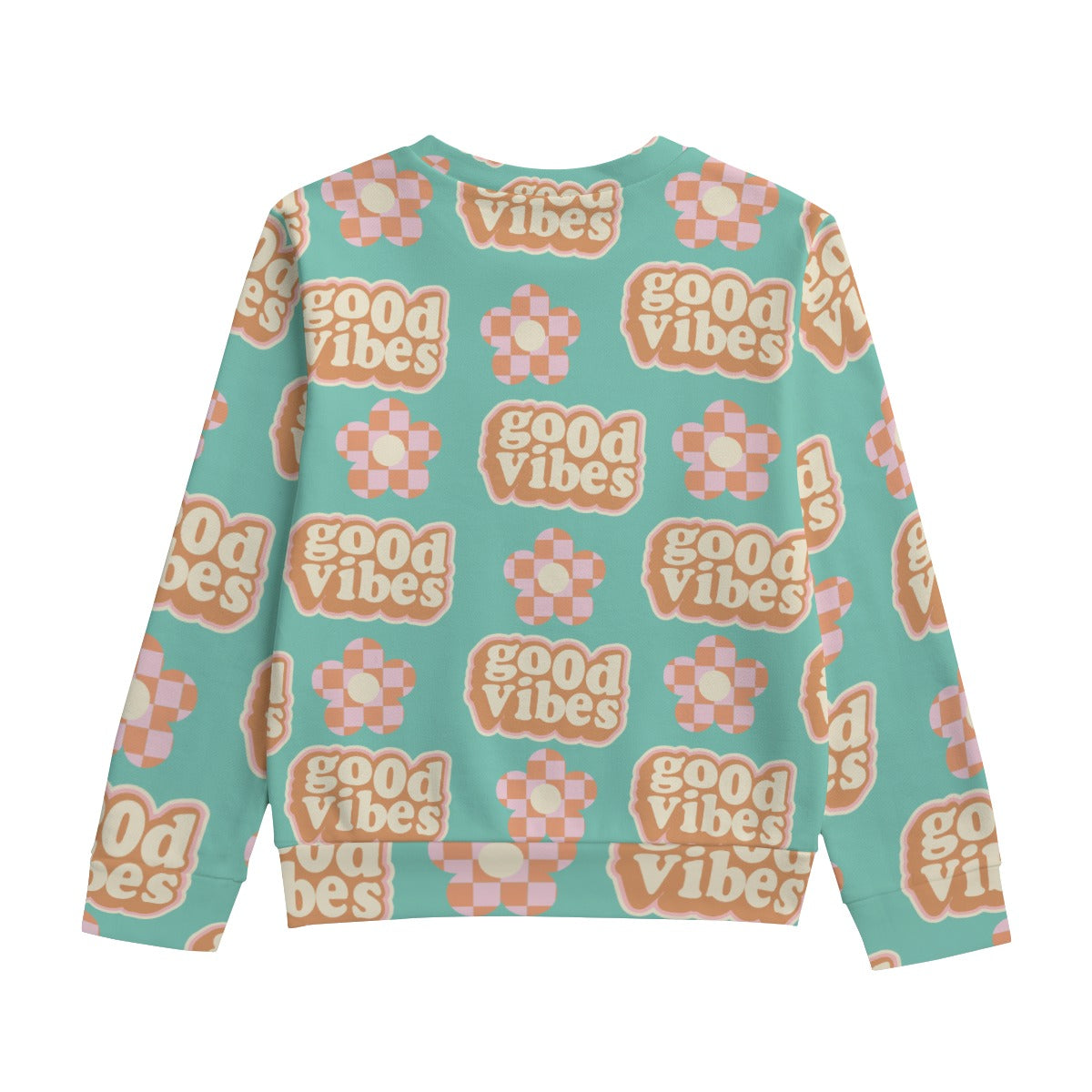Retro Good Vibes Kid's Round Neck Sweatshirt