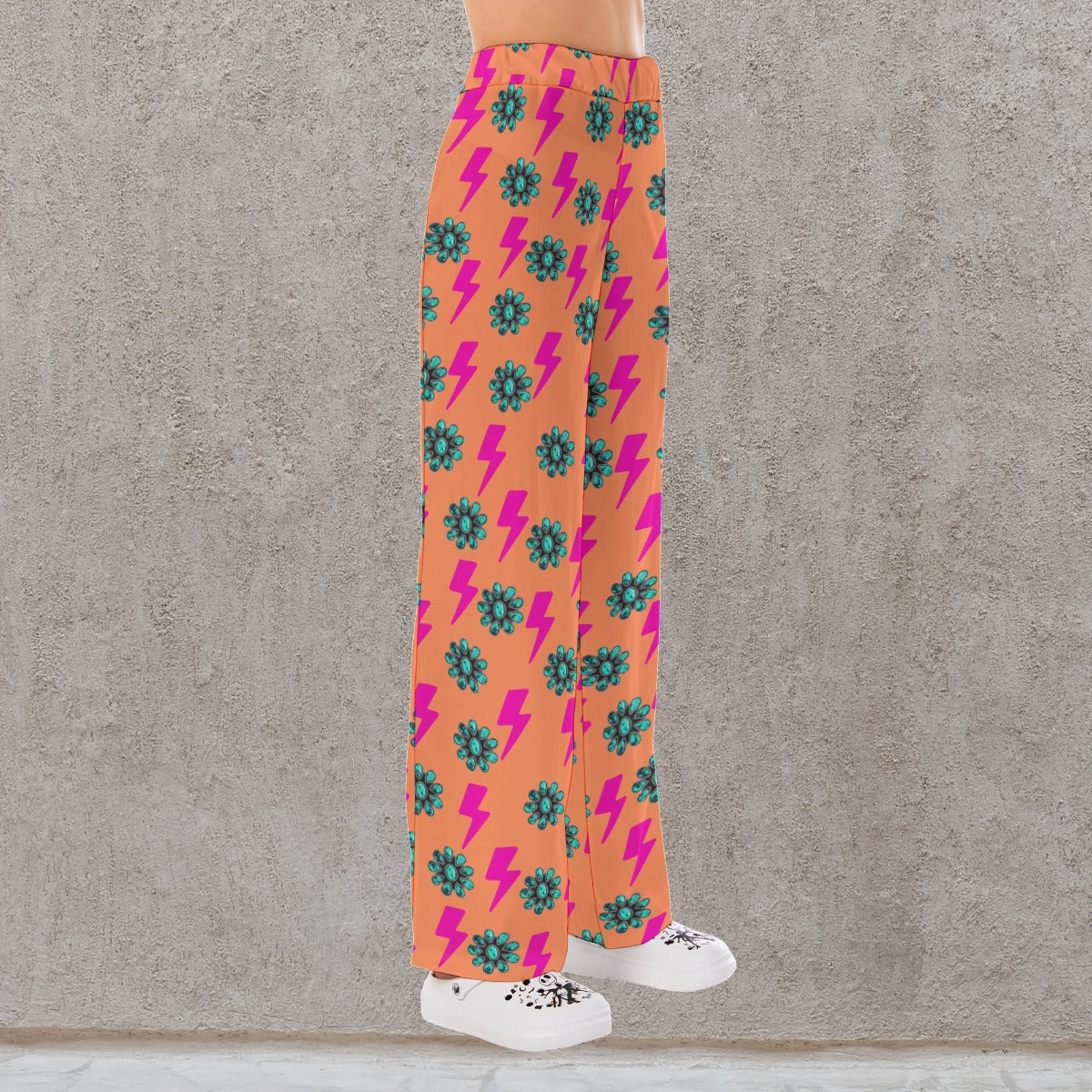 PRE ORDER Orange & Pink Lightening Strike Squash Women's Pajama Pants