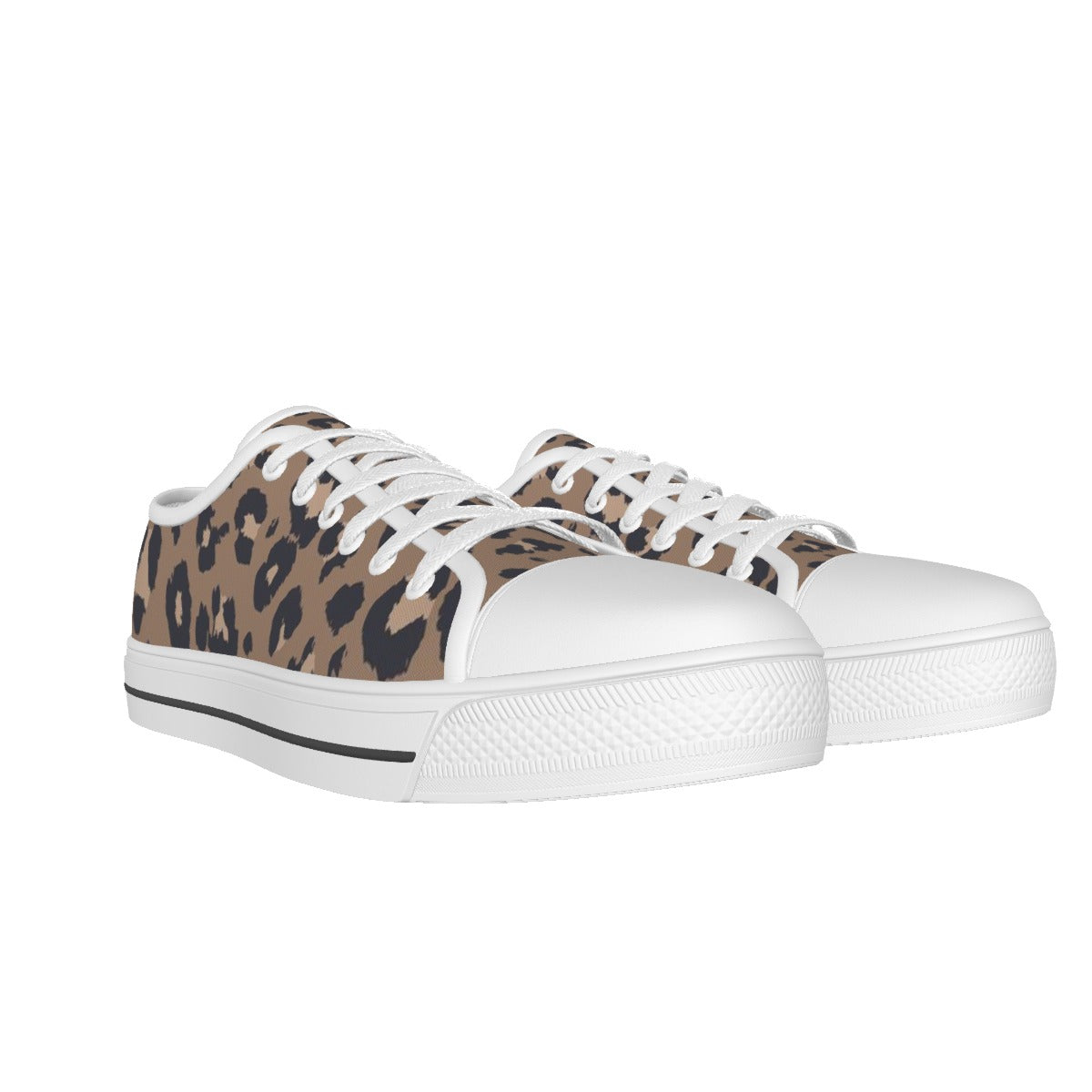 Vintage Leopard White Sole Canvas Shoes