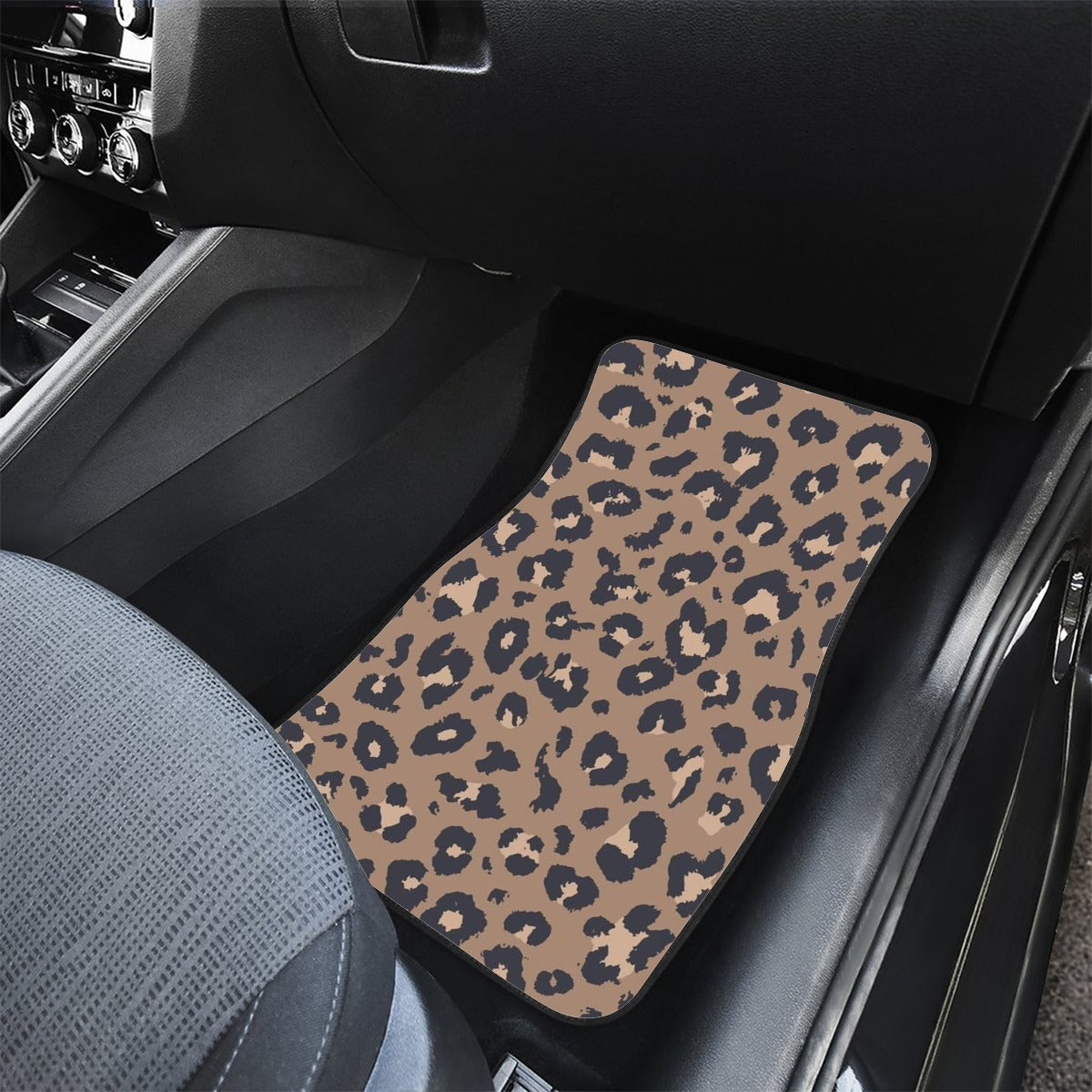 Vintage Leopard Front row car mats (2pcs)
