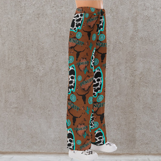 PRE ORDER Cowhide Arrowhead Punchy Collage Women's Pajama Pants