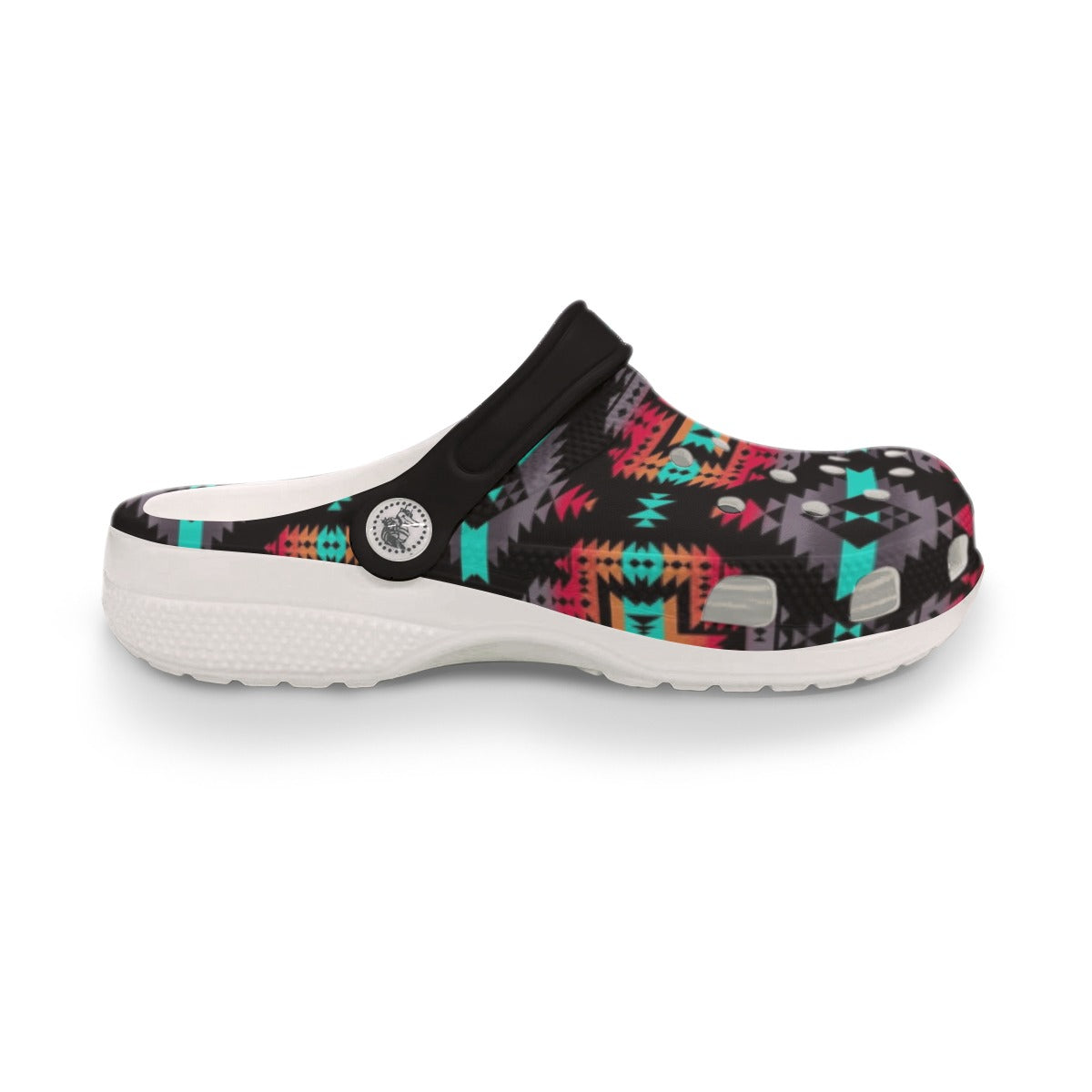 PRE ORDER Black Red & Turquoise Aztec Women's Classic Clogs