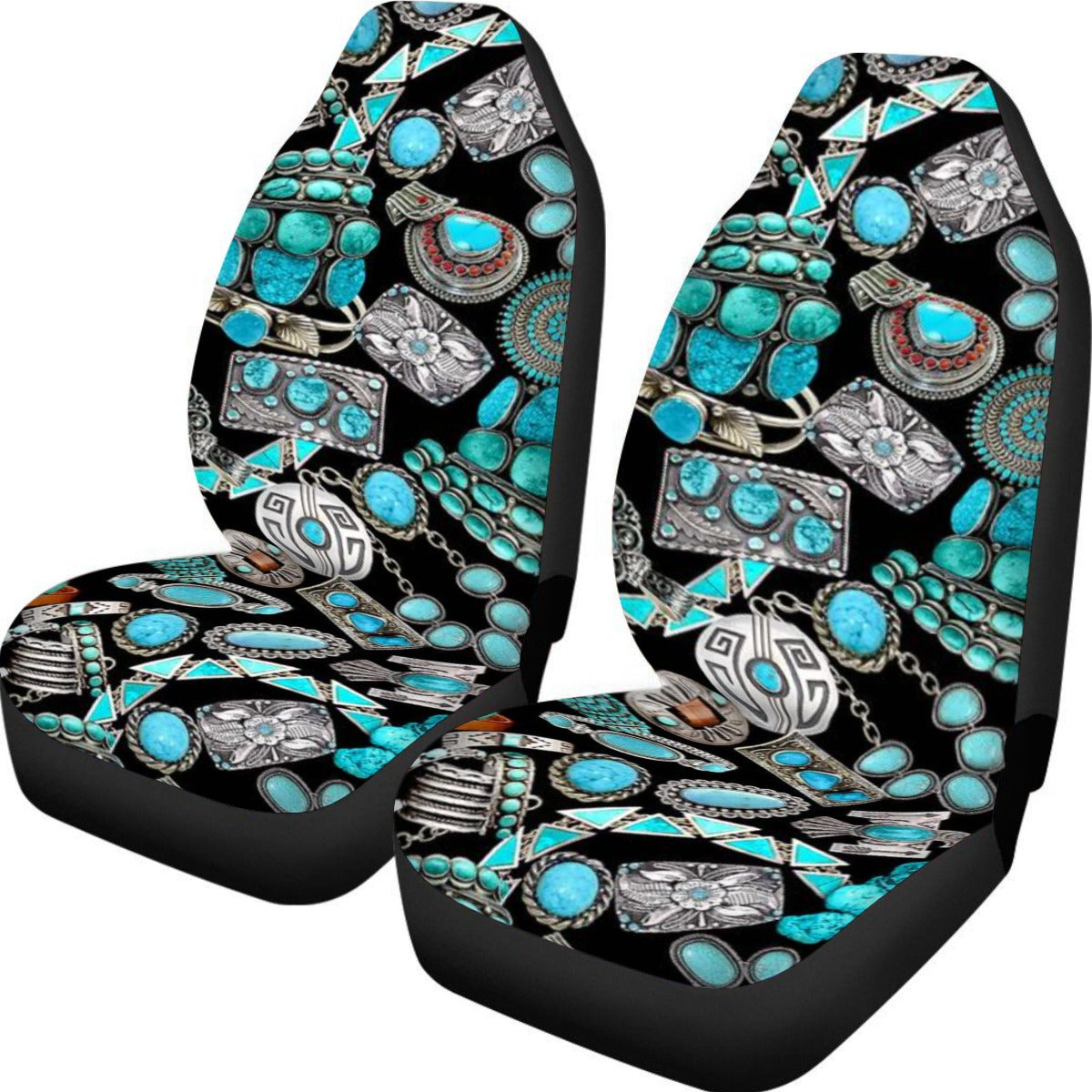 Turquoise Lovers Universal Car Seat Cover With Thickened Back
