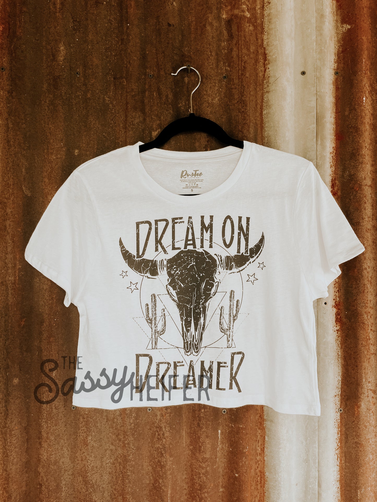 Dream On Dreamer Cropped Graphic Tee