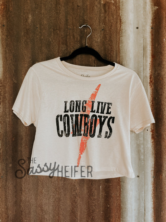 Dust Cropped Long Live Cowboys Graphic Tee