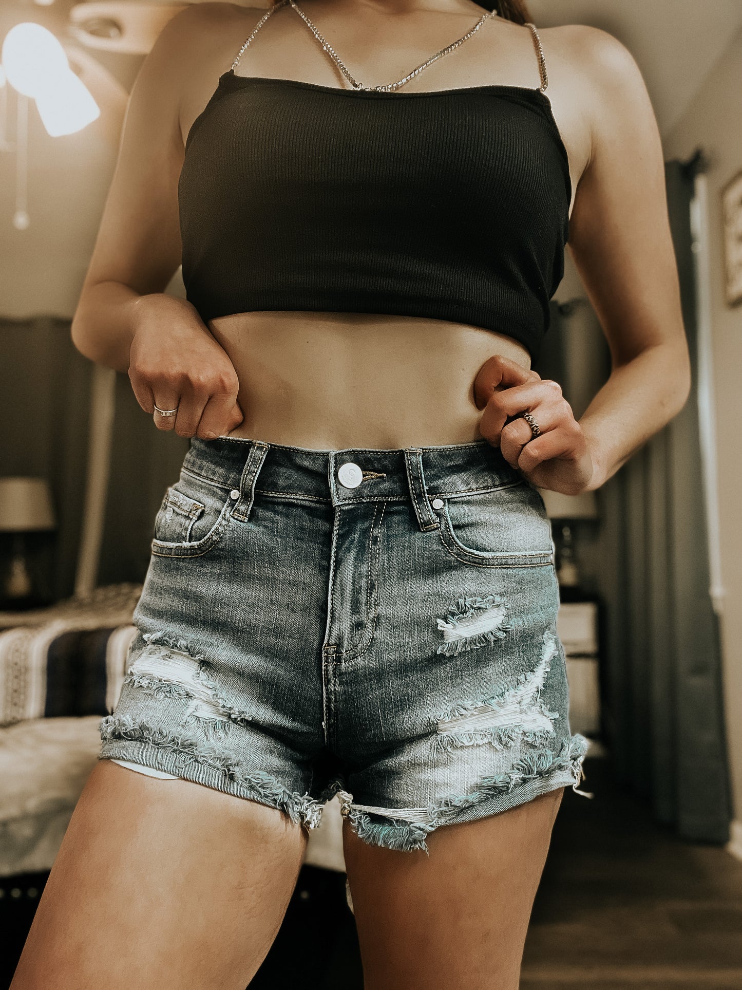 Hot Girl Summer Distressed Cuff Shorts